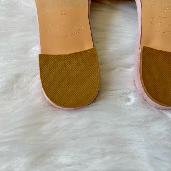 Scoop Rolie Tortoise Buckle Pink Raffia Slide Flat Sandal Size 7.5 - Picture 8 of 12